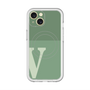 スリムプロテクションプレミアムケース with MagSafe［ オリジナル - initial two tone - V green ］