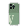 スリムプロテクションプレミアムケース with MagSafe［ オリジナル - initial two tone - V green ］
