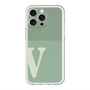 スリムプロテクションプレミアムケース with MagSafe［ オリジナル - initial two tone - V green ］