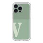 スリムプロテクションプレミアムケース with MagSafe［ オリジナル - initial two tone - V green ］
