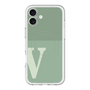 スリムプロテクションプレミアムケース with MagSafe［ オリジナル - initial two tone - V green ］