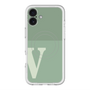 スリムプロテクションプレミアムケース with MagSafe［ オリジナル - initial two tone - V green ］