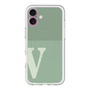 スリムプロテクションプレミアムケース with MagSafe［ オリジナル - initial two tone - V green ］