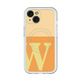 スリムプロテクションプレミアムケース with MagSafe［ オリジナル - initial two tone - W orange ］