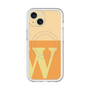 スリムプロテクションプレミアムケース with MagSafe［ オリジナル - initial two tone - W orange ］