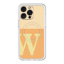 スリムプロテクションプレミアムケース with MagSafe［ オリジナル - initial two tone - W orange ］