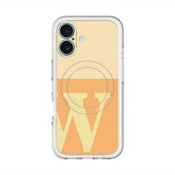 スリムプロテクションプレミアムケース with MagSafe［ オリジナル - initial two tone - W orange ］