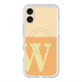 スリムプロテクションプレミアムケース with MagSafe［ オリジナル - initial two tone - W orange ］