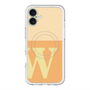 スリムプロテクションプレミアムケース with MagSafe［ オリジナル - initial two tone - W orange ］