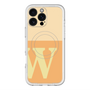 スリムプロテクションプレミアムケース with MagSafe［ オリジナル - initial two tone - W orange ］