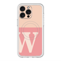 スリムプロテクションプレミアムケース with MagSafe［ オリジナル - initial two tone - W pink ］