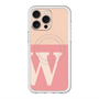 スリムプロテクションプレミアムケース with MagSafe［ オリジナル - initial two tone - W pink ］