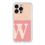 スリムプロテクションプレミアムケース with MagSafe［ オリジナル - initial two tone - W pink ］