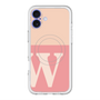 スリムプロテクションプレミアムケース with MagSafe［ オリジナル - initial two tone - W pink ］