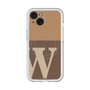 スリムプロテクションプレミアムケース with MagSafe［ オリジナル - initial two tone - W brown ］