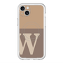 スリムプロテクションプレミアムケース with MagSafe［ オリジナル - initial two tone - W brown ］