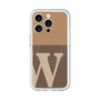 スリムプロテクションプレミアムケース with MagSafe［ オリジナル - initial two tone - W brown ］