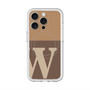 スリムプロテクションプレミアムケース with MagSafe［ オリジナル - initial two tone - W brown ］