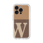 スリムプロテクションプレミアムケース with MagSafe［ オリジナル - initial two tone - W brown ］