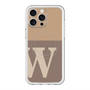 スリムプロテクションプレミアムケース with MagSafe［ オリジナル - initial two tone - W brown ］