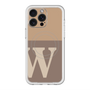 スリムプロテクションプレミアムケース with MagSafe［ オリジナル - initial two tone - W brown ］