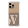 スリムプロテクションプレミアムケース with MagSafe［ オリジナル - initial two tone - W brown ］