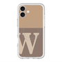 スリムプロテクションプレミアムケース with MagSafe［ オリジナル - initial two tone - W brown ］