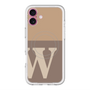 スリムプロテクションプレミアムケース with MagSafe［ オリジナル - initial two tone - W brown ］