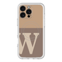 スリムプロテクションプレミアムケース with MagSafe［ オリジナル - initial two tone - W brown ］