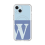 スリムプロテクションプレミアムケース with MagSafe［ オリジナル - initial two tone - W blue ］