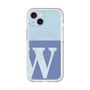 スリムプロテクションプレミアムケース with MagSafe［ オリジナル - initial two tone - W blue ］