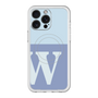 スリムプロテクションプレミアムケース with MagSafe［ オリジナル - initial two tone - W blue ］