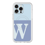 スリムプロテクションプレミアムケース with MagSafe［ オリジナル - initial two tone - W blue ］