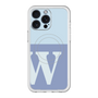 スリムプロテクションプレミアムケース with MagSafe［ オリジナル - initial two tone - W blue ］