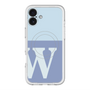 スリムプロテクションプレミアムケース with MagSafe［ オリジナル - initial two tone - W blue ］