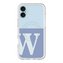 スリムプロテクションプレミアムケース with MagSafe［ オリジナル - initial two tone - W blue ］