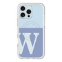 スリムプロテクションプレミアムケース with MagSafe［ オリジナル - initial two tone - W blue ］