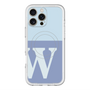 スリムプロテクションプレミアムケース with MagSafe［ オリジナル - initial two tone - W blue ］