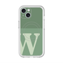 スリムプロテクションプレミアムケース with MagSafe［ オリジナル - initial two tone - W green ］