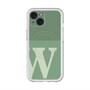 スリムプロテクションプレミアムケース with MagSafe［ オリジナル - initial two tone - W green ］