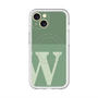 スリムプロテクションプレミアムケース with MagSafe［ オリジナル - initial two tone - W green ］
