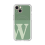 スリムプロテクションプレミアムケース with MagSafe［ オリジナル - initial two tone - W green ］