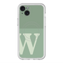スリムプロテクションプレミアムケース with MagSafe［ オリジナル - initial two tone - W green ］