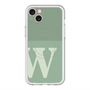 スリムプロテクションプレミアムケース with MagSafe［ オリジナル - initial two tone - W green ］