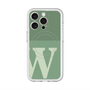 スリムプロテクションプレミアムケース with MagSafe［ オリジナル - initial two tone - W green ］