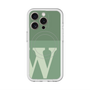 スリムプロテクションプレミアムケース with MagSafe［ オリジナル - initial two tone - W green ］
