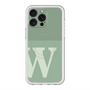 スリムプロテクションプレミアムケース with MagSafe［ オリジナル - initial two tone - W green ］