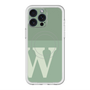 スリムプロテクションプレミアムケース with MagSafe［ オリジナル - initial two tone - W green ］
