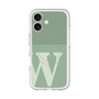 スリムプロテクションプレミアムケース with MagSafe［ オリジナル - initial two tone - W green ］