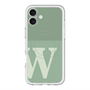 スリムプロテクションプレミアムケース with MagSafe［ オリジナル - initial two tone - W green ］